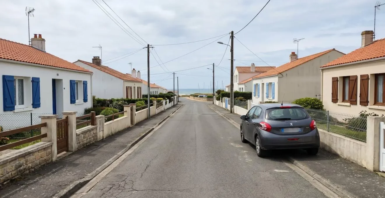 Balance en bois flotté sur sable de plage avec clés de maison d'un côté et pièces d'euro de l'autre, symbolisant l'équilibre budgétaire pour achat immobilier balnéaire