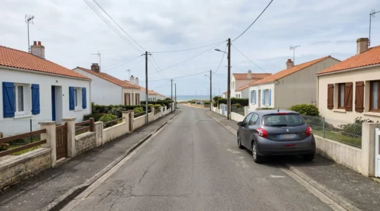Balance en bois flotté sur sable de plage avec clés de maison d'un côté et pièces d'euro de l'autre, symbolisant l'équilibre budgétaire pour achat immobilier balnéaire